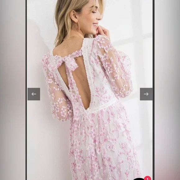 SOLD-Womens Just Me Maxi Floral Dress - Picture 2 of 6